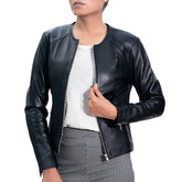 Womens Basic Everyday Leather Jacket
